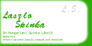 laszlo spinka business card