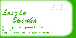 laszlo spinka business card